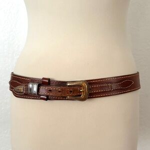 Brown Leather Women's Belt